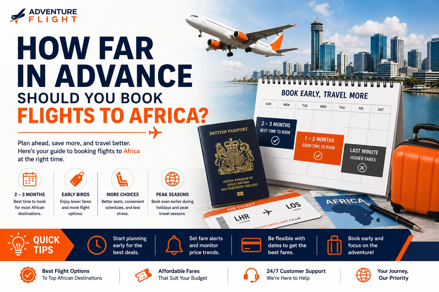 How Far in Advance Should You Book Flights to Africa?